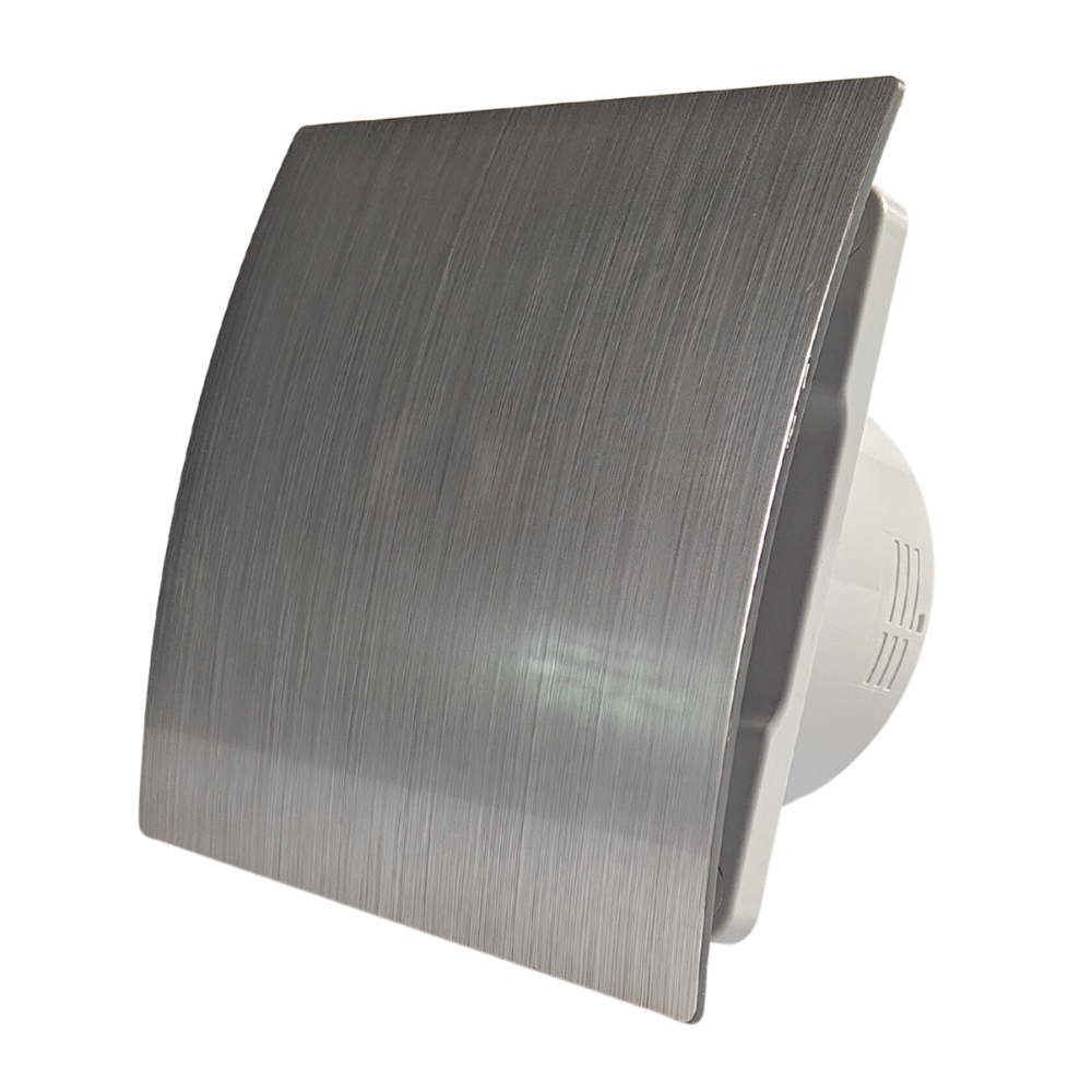 Badkamer/toilet ventilator - met timer & vochtsensor - Ø125mm - zilver afbeelding