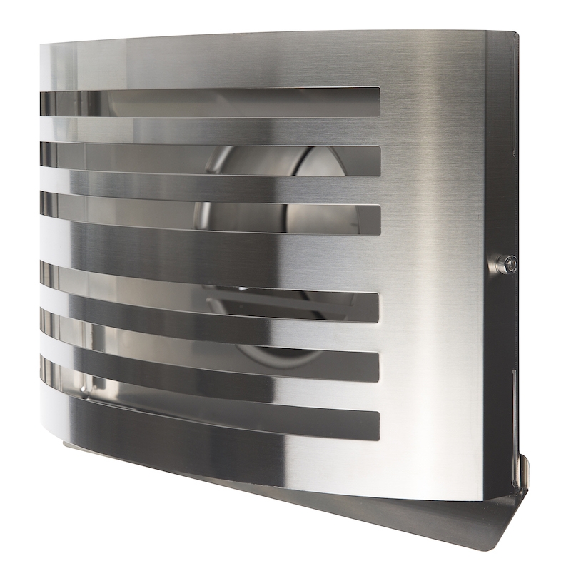 PREMIUM LINE design gevelkap -ALFA- Ø125mm - grofmazig gaas - RVS afbeelding 1