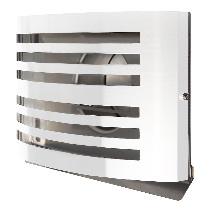 PREMIUM LINE design gevelkap -ALFA- Ø100mm - grofmazig gaas - WIT RAL9010 afbeelding 1