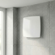 Whisper pro-design badkamerventilator - Ø100mm - met nalooptimer en vochtsensor - bold line - kunststof - witthumbnail Whisper pro-design badkamerventilator - Ø100mm - met nalooptimer en vochtsensor - bold line - kunststof - witthumbnail