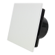 Whisper Pro-Design badkamerventilator - Ø100mm - aan/uit - vlak glas - mat wit - zwarte ventilatorthumbnail