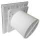 Badkamer/toilet ventilator - standaard - Ø100mm - vlak glas - mat wit thumbnail