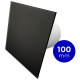 Badkamer/toilet ventilator - standaard - Ø100mm - vlak glas - mat zwart thumbnail