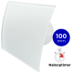 Badkamer/toilet ventilator - met timer - Ø100mm - gebogen glas - mat wit thumbnail