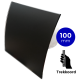 Badkamer/toilet ventilator - trekkoord - Ø100mm - gebogen glas - mat zwart thumbnail