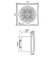 S&P Silent 300 CHZ -TIMER & VOCHTSENSOR- Badkamer/ toilet ventilator - Ø150mmthumbnail