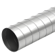 Filterfabriek Huismerk Spirobuis dia 160mm - lengte 1,5 meter - rond gegalvaniseerd    thumbnail