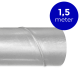 Filterfabriek Huismerk Spirobuis dia 125 mm lengte 1.5 meter - rond gegalvaniseerd  thumbnail