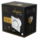 Badkamer/toilet ventilator - met timer - Ø100mm - vlak glas - glans zwartthumbnail