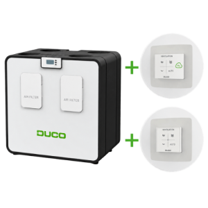 All-in-one DucoBox Energy Comfort WTW-unit - 325 m3/h - CO2 en RF Bediening All-in-one DucoBox Energy Comfort WTW-unit - 325 m3/h - CO2 en RF Bediening