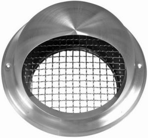 Bolrooster RVS Ø100mm met grofmazig gaas en hoge doorlaat Bolrooster RVS Ø100mm met grofmazig gaas en hoge doorlaat