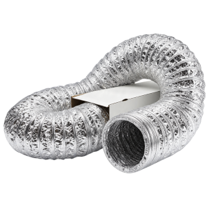 Ongeïsoleerde flexibele slang - Ø125mm - 6 meter - aluminium Ongeïsoleerde flexibele slang - Ø125mm - 6 meter - aluminium