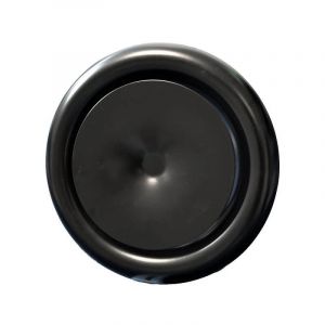 Rooster/ventiel Ø125mm staal - toevoer - met veer - zwart