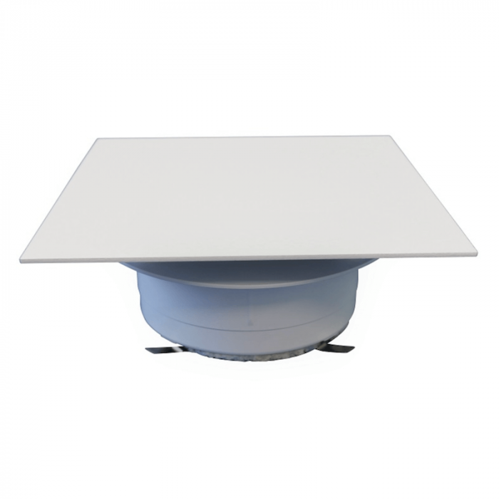 Ducovent Design vierkant XL ventilatieventiel wit Ø125 mm