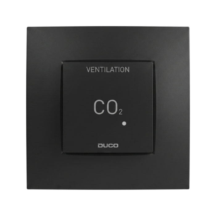 Duco CO2 ruimtesensor zonder bediening RF/bedraad - Zwart