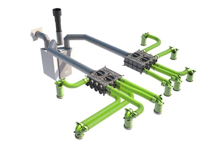 Air Excellent AE48c Ventieladapter 90° 125 met 1 afdekkap