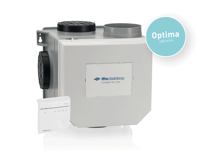 Itho Daalderop Optima pakket, MV-unit 468, RV-sensor inside, CO2-sensor Itho Daalderop Optima pakket, MV-unit 468, RV-sensor inside, CO2-sensor