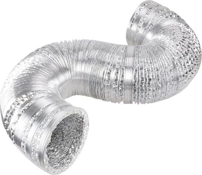 Ongeïsoleerde flexibele slang - Ø200mm - 1 meter - aluminium Ongeïsoleerde flexibele slang - Ø200mm - 1 meter - aluminium