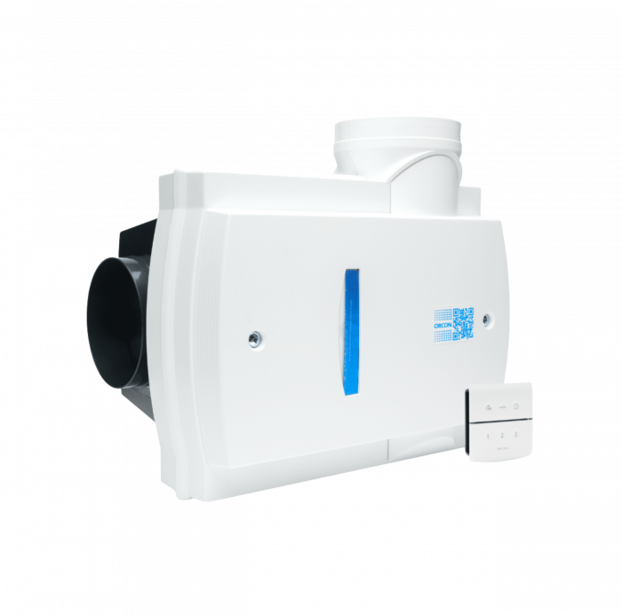 Orcon Compact-10RH - 355m3/h - randaarde - met ingebouwde vochtsensor en afstandsbediening 15RF