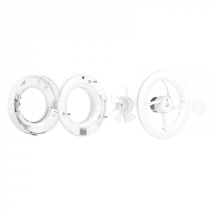 Badkamerventilator - Vent-Axia - Solara - Ø 100/125mm - vocht- en bewegingssensor - nalooptimer - Wit