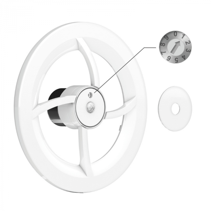 Badkamerventilator - Vent-Axia - Solara - Ø 100/125mm - vocht- en bewegingssensor - nalooptimer - Wit