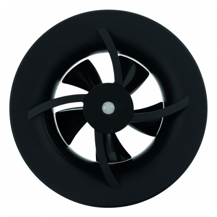 Vent-Axia - Solara - badkamerventilator - Ø 100/125mm - vocht- en bewegingssensor - nalooptimer - Zwart