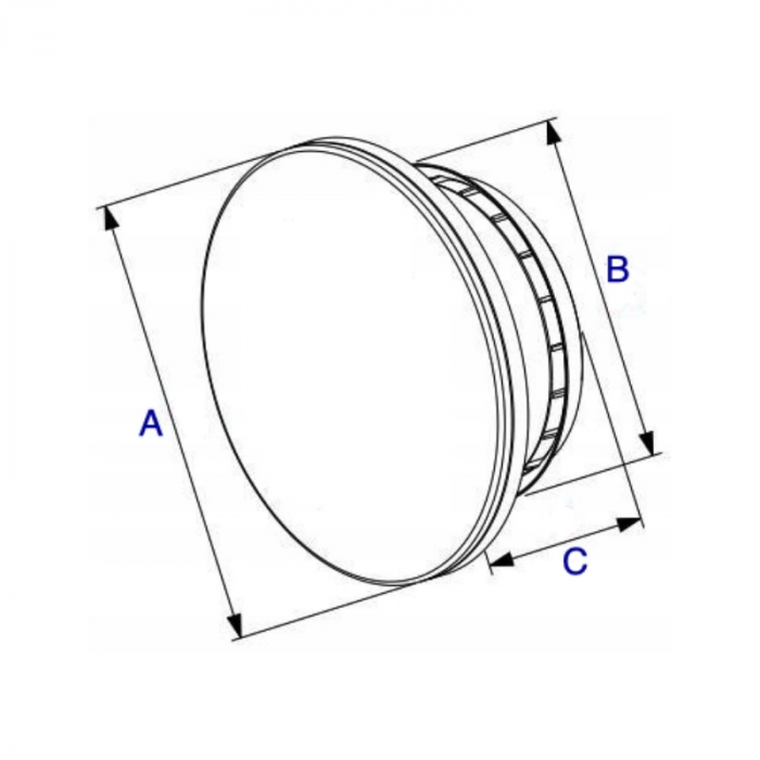 Whisper Designventiel 125 mm kunststof zwart Whisper Designventiel 125 mm kunststof zwart
