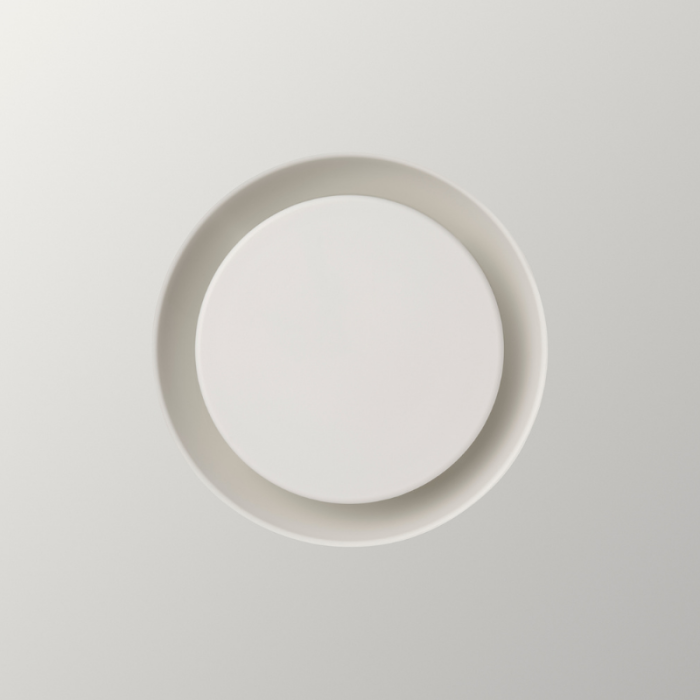 NoShow 2.0 instucbaar designventiel 125mm - toevoer/afvoer - WIT