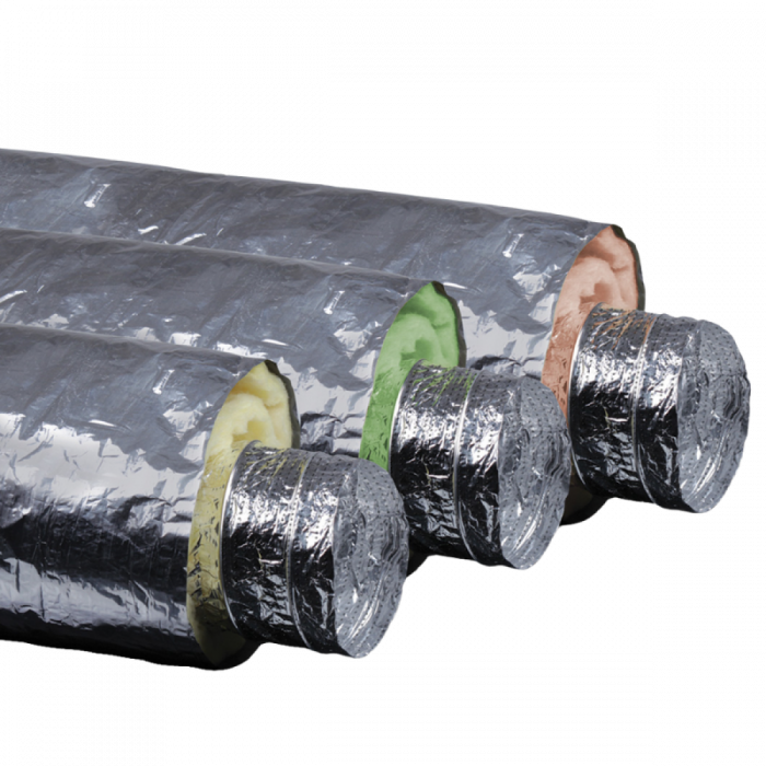 Geïsoleerde flexibele slang - Ø160mm - 6 meter - aluminium Geïsoleerde flexibele slang - Ø160mm - 6 meter - aluminium