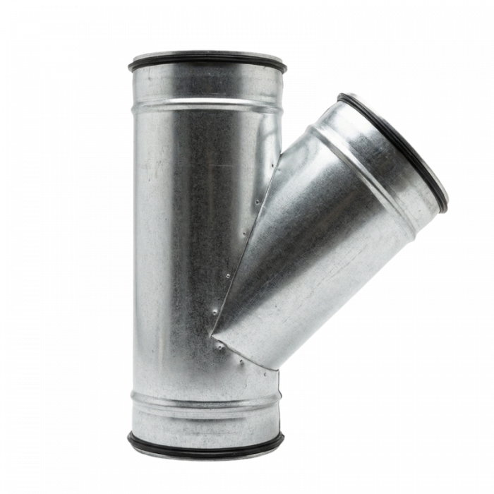 T-stuk 45graden - Ø100mm x Ø100mm x Ø100mm