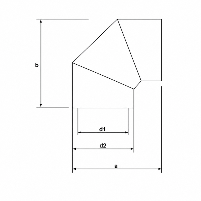 Geïsoleerd leidingsysteem bocht 90° - Ø180mm Geïsoleerd leidingsysteem bocht 90° - Ø180mm