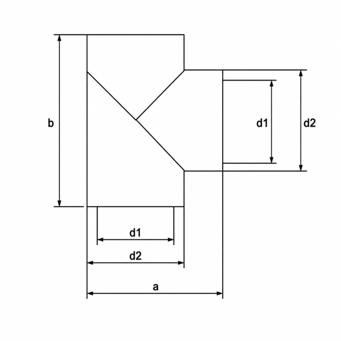 Geïsoleerd leidingsysteem t-stuk 90° - Ø125mm Geïsoleerd leidingsysteem t-stuk 90° - Ø125mm