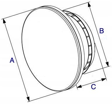 Whisper Designventiel 125 mm kunststof