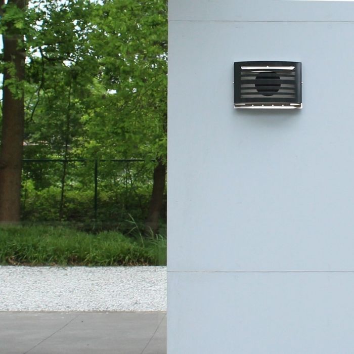 PREMIUM LINE design gevelkap -ALFA- Ø150mm - grofmazig gaas - ZWART RAL7021