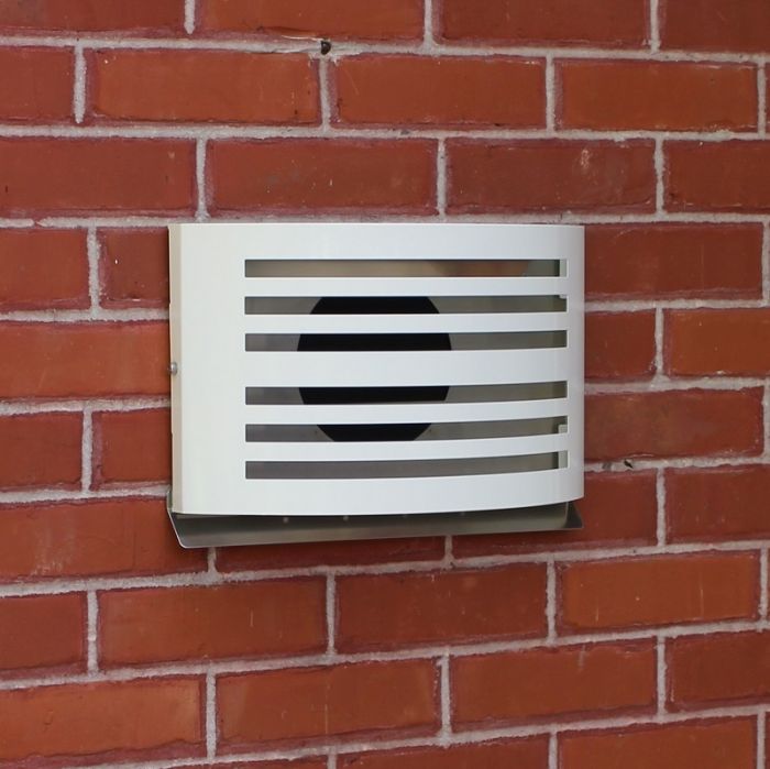 PREMIUM LINE design gevelkap -ALFA- Ø150mm - grofmazig gaas - WIT RAL9010 PREMIUM LINE design gevelkap -ALFA- Ø150mm - grofmazig gaas - WIT RAL9010