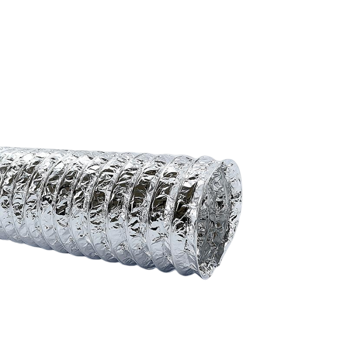 Ongeïsoleerde flexibele slang - Ø100mm - 1 meter - aluminium