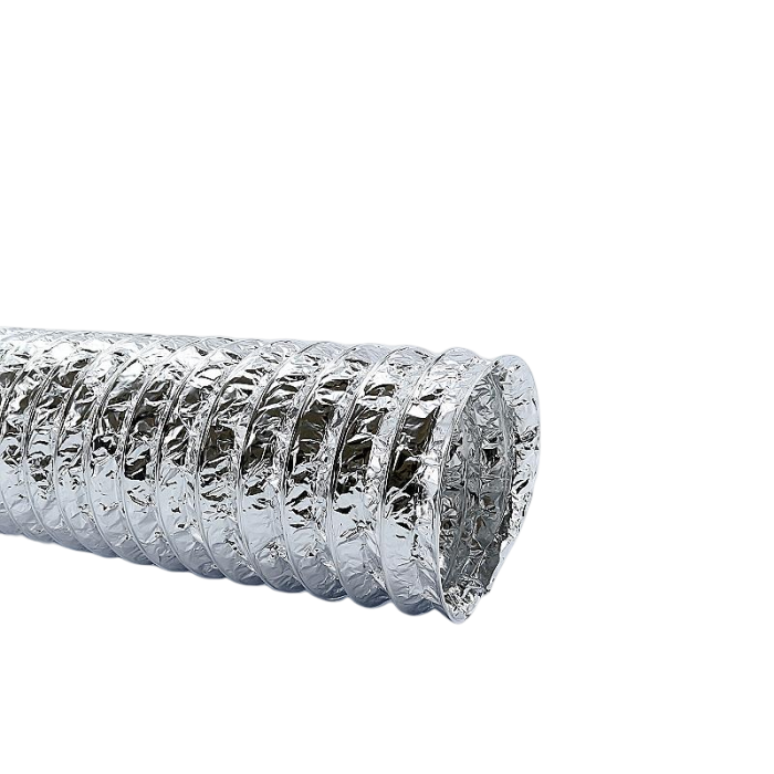 Ongeïsoleerde flexibele slang - Ø125mm - 6 meter - aluminium Ongeïsoleerde flexibele slang - Ø125mm - 6 meter - aluminium