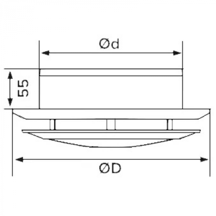 Kunststof ventilatierooster Ø200mm - afvoer - wit Kunststof ventilatierooster Ø200mm - afvoer - wit