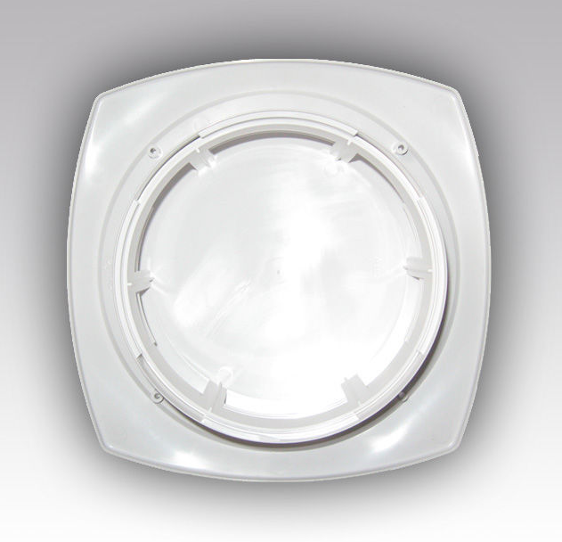 Kunststof ventilatierooster Ø100mm - afvoer - wit