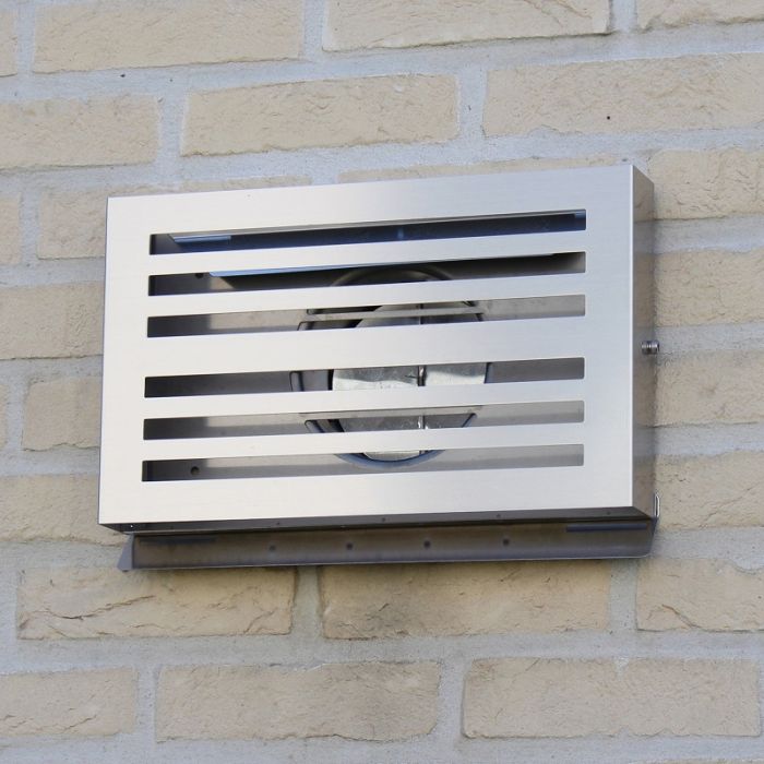 PREMIUM LINE design gevelkap -BETA - Ø100mm - grofmazig gaas - RVS PREMIUM LINE design gevelkap -BETA - Ø100mm - grofmazig gaas - RVS