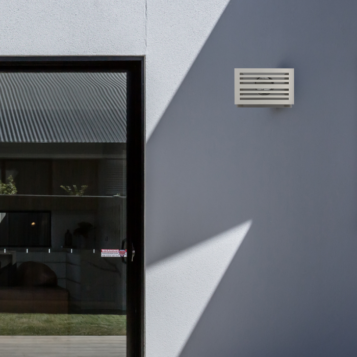 PREMIUM LINE design gevelkap -BETA- Ø125mm - grofmazig gaas - WIT RAL9010