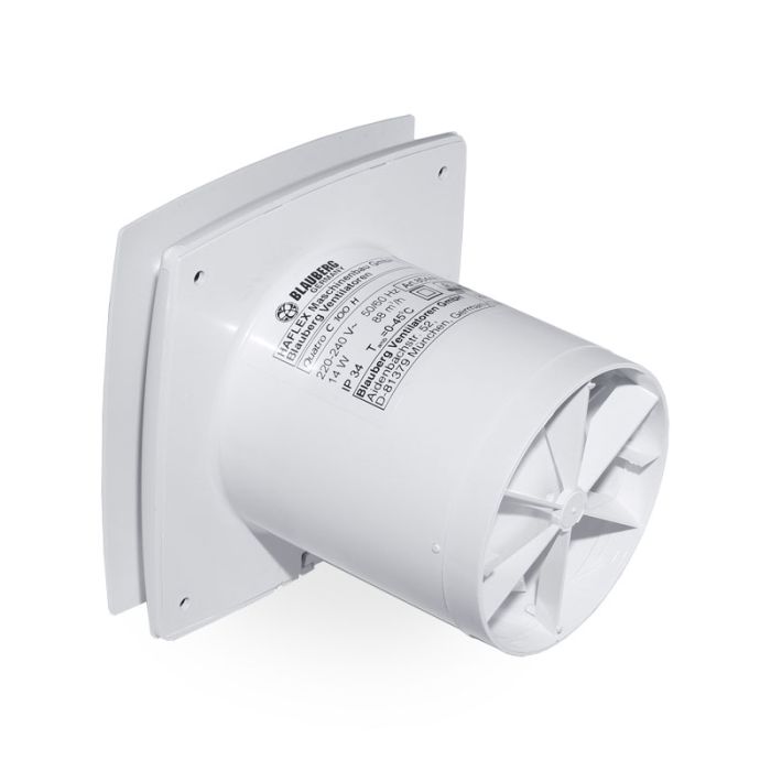 Blauberg Quatro C badkamerventilator - Ø100mm - MET TIMER + VOCHTSENSOR 