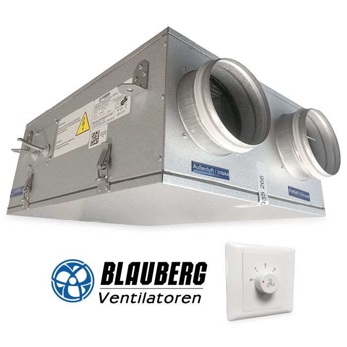 Komfort Ultra D105 WTW-unit - 3 standen 57/106m3/h - Ø125mm