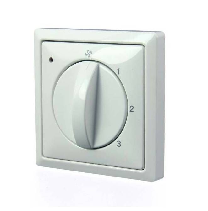 Brink 4-standenschakelaar met filterindicatie, inbouw incl. inzetplaat en afdekraam