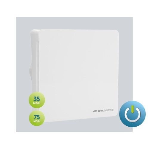 Itho Daalderop BTV-ssst badkamer / toilet kanaalventilator wit 35-75 m3/h 2 snelheden 53-00355