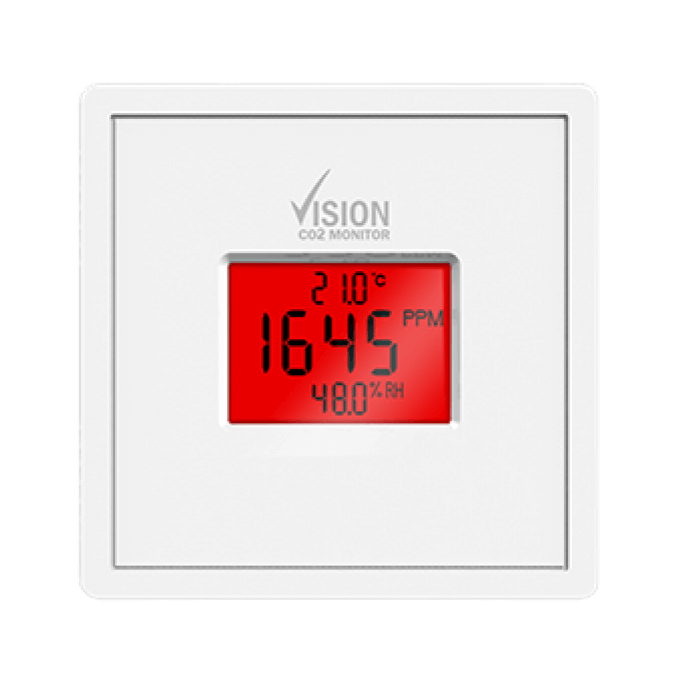 Vision CO2 monitor met temperatuur,rv en data logging