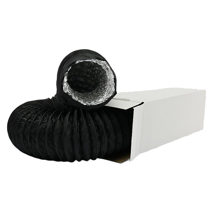 Flexibele ventilatieslang ongeïsoleerd - Zwart - Ø 160mm - DOOS a 10 METER Flexibele ventilatieslang ongeïsoleerd - Zwart - Ø 160mm - DOOS a 10 METER