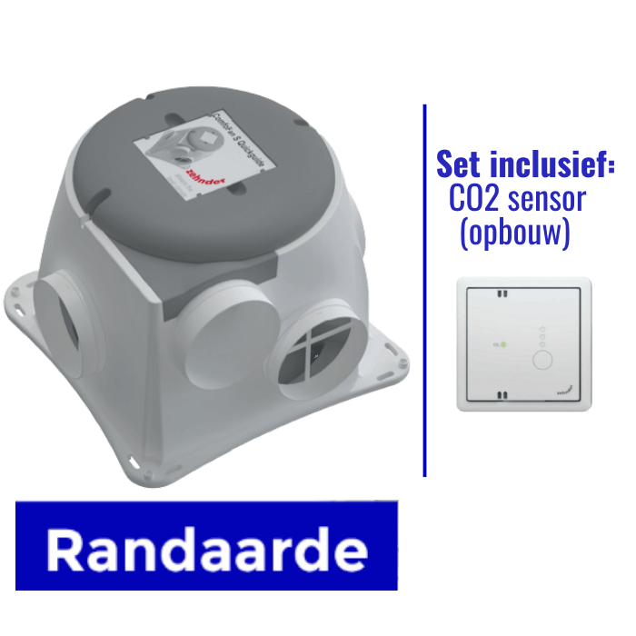 Zehnder Woonhuisventilator Comfofan Silent + CO2 sensor (Randaarde)