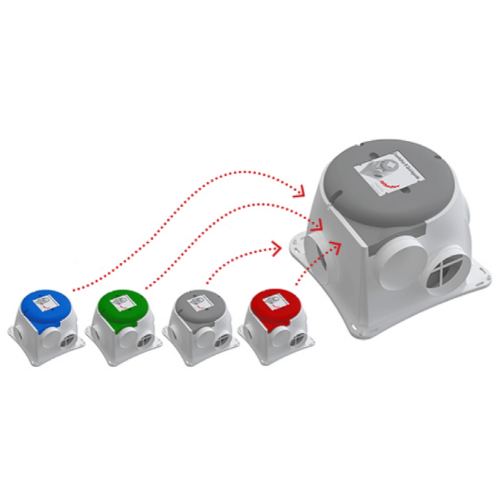 Zehnder Woonhuisventilator Comfofan Silent 460 m3/h met vochtsensor (Perilex) + RFZ zender Zehnder Woonhuisventilator Comfofan Silent 460 m3/h met vochtsensor (Perilex) + RFZ zender