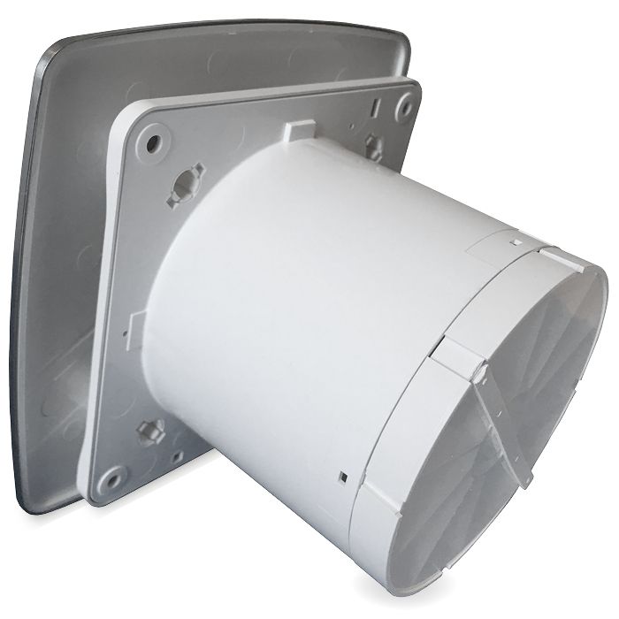 Badkamer/toilet ventilator - met timer & vochtsensor - Ø125mm - bold-line RVS